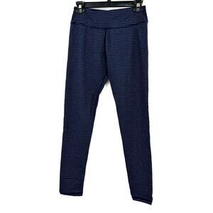 Kyodan size small striped athletic athleisure leggings full‎ length gray black
